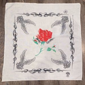 Harley-Davidson Motorcycles White Bandana With Eagles And Rose